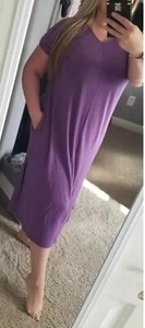 CLEARANCE SALE 🔥 Maxi Dress Small/M Purple Passion - NEW NWT Pockets - Picture 1 of 4