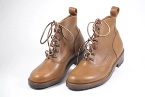 Julian Boots, Hiking Boot, Horween Leather Brown Ocra, Commando sole, Size 10 - Picture 1 of 6
