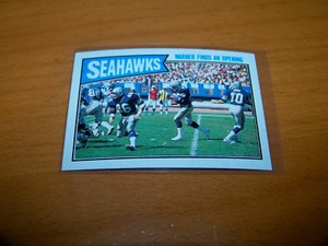 SEAHAWKS CURT WARNER 1987 TOPPS TEAM CARD #172