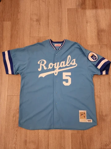 Mitchell Ness Kansas City Royals George Brett Jersey Men Size Check Details Cover