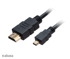Câble Akasa AK-CBHD20-15BK 4K HDMI vers micro HDMI 1,5 M noir