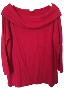 Suéter Chico's Zenergy 3 3P Magenta Rosa Oscuro Capucha Cuello Acogedor Top Cuello Alto - Imagen 1 de 5