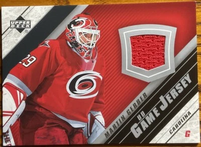 2005-06 Upper Deck UD Game Jersey Martin Gerber #J2-GE Carolina Hurricanes - Image 1 of 2