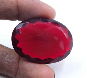 30X40 MM Garnet Oval Cut Loose Lab Created Gemstone 87 Ct 1 Pc For Pendant P-557 - Bild 1 von 2