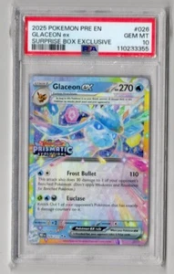 Pokémon Prismatic Evolutions Glaceon #026 2025 CAJA SORPRESA EXCLUSIVA PSA 10 GEMA - Imagen 1 de 1