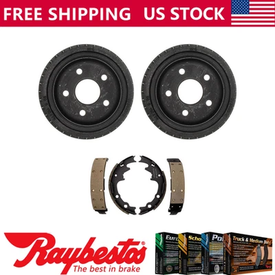Rear Kit Brake Drums & Brake Shoes For 1986-1990 Ford Bronco II - Raybestos - Image 1 of 4