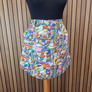 Lucy & Yak Gioia Tang Skirt Multicolour UK 14 Short Pockets Denim 100% Organic - Picture 1 of 9