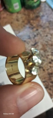 Anillo Anillo Diamante Dama 14k Diamante Amarillo Estilo Banda Anillo Foto 1 de 4