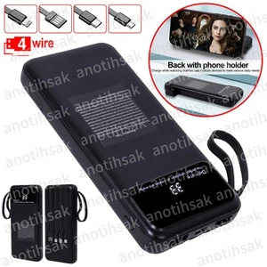 Powerbank 9000000mAh USB Ładowarka Bateria Mini do wszystkich telefonów komórkowych + 4 kable - Zdjęcie 1 z 14