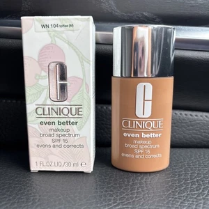 Clinique Even Better Make-up Breitspektrum LSF 15 - WN 104 Toffee M 1 flüssige Unze NEU - Bild 1 von 12