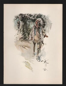 Ilustración de Harrison Fisher 1906 La Canción de Hiawatha - 16 - Imagen 1 de 1