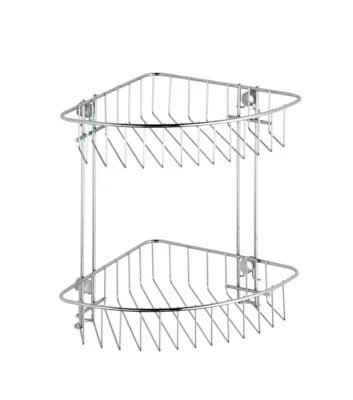 WENKO Eck Regal 2 Etagen Schraub- und Haftbefestigung WC Bad Aufbewahrung - Bild 1 von 4