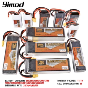 Zop Power 3S 11.1V 650~6000mAh XT30 XT60 T Stecker JST für RC Auto Boot Drohne - Bild 1 von 49