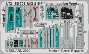 SS701 Eduard Accessories: MiG-21MF fighter-bomber Weekend for Eduard in 1:72 - Imagen 1 de 1