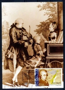 2006 Mozart,Wolfgang Amadeus,Music,violin,Piano,Notes,Romania,6028,FDC maxi card - Picture 1 of 1