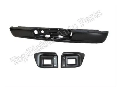 PARAGOLPES TRASERO NEGRO PARA DODGE RAM 1500 2500 3500 2002-2008 JUEGO DE 3 SOPORTES Foto 1 de 4