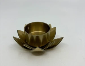 IKEA Knastrigt Lotus Tealight Candle Holder Metal Gold Color - Picture 1 of 8