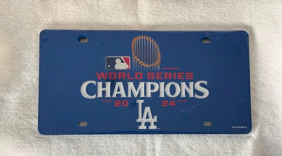 MLB 2024 World Series Champions Los Angeles Dodgers 6x12 Acrylic License Plate - Image 1 of 1