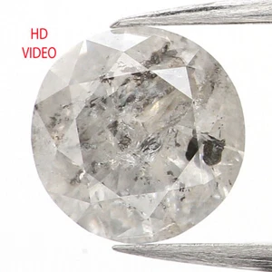 0.63 Ct Natural Loose Round Shape Diamond 5.30 MM Salt And Pepper Diamond LQ532 - Picture 1 of 8