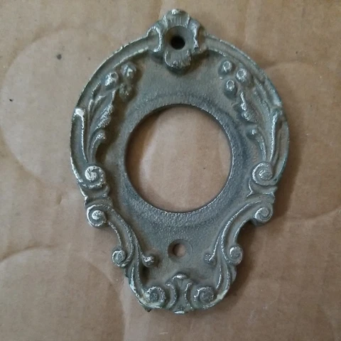VINTAGE DOOR BELL SOLID BRASS ? Metal PLATE Cover