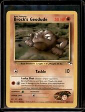 Brock's Geodude 38/132 Gym Heroes WOTC Pokemon Uncommon Card *Heavy Play*