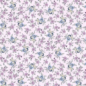 Henry Glass - Twilight Garden Flannel - Calico - Lilac, Fabric BTY - Picture 1 of 5