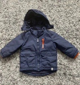 H & M Toddler Boys 2-3 Y Blue Hooded Jacket Pre-Owned - Picture 1 of 10