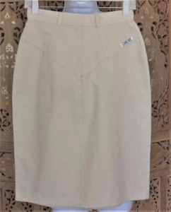 Cherokee Vintage 80's Spring & Summer Skirt Khaki Sz 10  Made in U.S.A  Tan - Picture 1 of 4