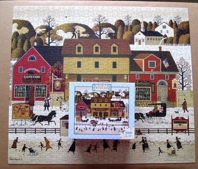 Rompecabezas Charles Wysocki cuadrado lila RARO 1000 piezas completo Hasbro MB Foto 1 de 4