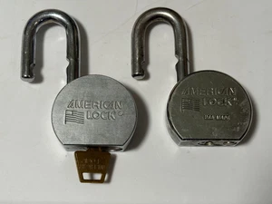 2- AMERICAN LOCK SERIES 700 SOLID STEEL PADLOCKS - KEYED ALIKE - Picture 1 of 2