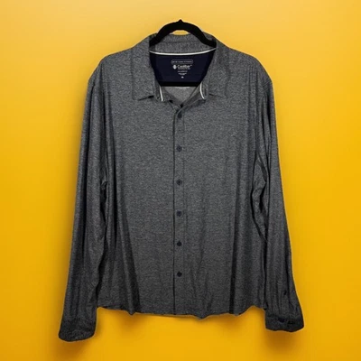 Camisa con botones Coolibar Vita para hombre UPF50+ protección solar azul estampado XL #65 Foto 1 de 4