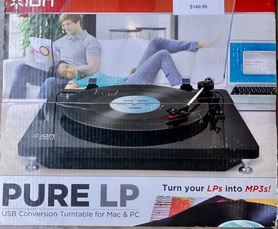 ion Pure LP vinyl to mp3 turntable - Image 1 of 3