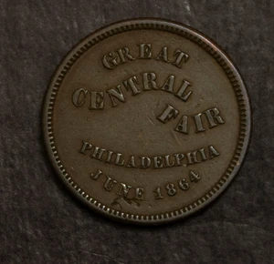 1864 Bürgerkrieg Medaille Great Central Fair Philadelphia 750L-1a Lot 3947 - Bild 1 von 2