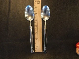 Oneida ACT I Stainless Heirloom 2 Soup Spoons 7-1/8 Inch - Picture 1 of 2