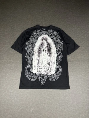 Camisa De Colección Y2K Avirex Virgen María Estampado Grueso Grande Jesse Pinkman Foto 1 de 4