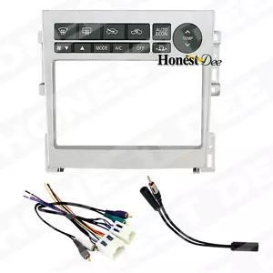 95-7605A Aluminio Coche Estéreo Doble Din Radio Instalación Tablero Kit y Cables para G35 - Imagen 1 de 5