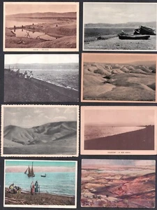 Judaica Palestine a lot of 8 postcards of the Dead Sea 30's 40's - Picture 1 of 2