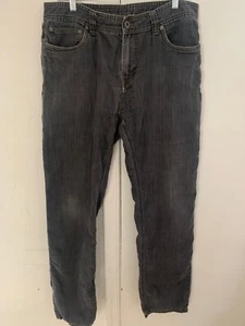 Prana Slim Fit Straight Leg Stretch Denim Jeans Gray Hiking Mens Size 34 x 32 - Picture 1 of 3