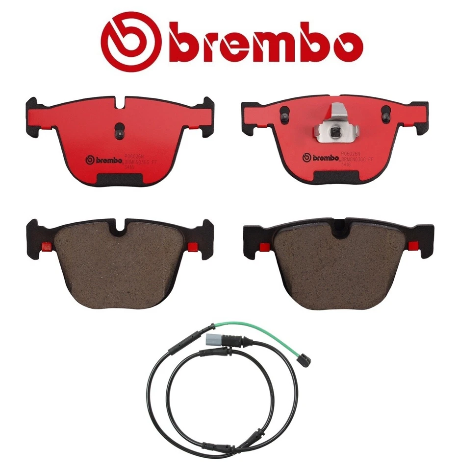Juego de pastillas de freno cerámicas traseras Brembo kit sensor de desgaste para BMW F07 535i GT 550i GT Foto 1 de 4