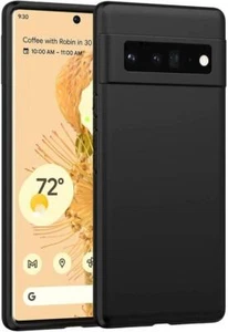 Coque fine noire TPU pour Google Pixel 6 7 Pro 6A 7A mat antichoc téléphone - Photo 1 sur 18