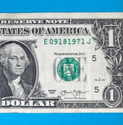 September 18, 1971 (E 09181971 J) BIRTHDAY Note $1 One Dollar Bill - Image 1 of 4