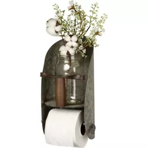 Farmhouse Style Metal Scoop Toilet Paper Holder - Home Decor - Picture 1 of 4