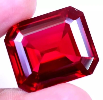 Rubí rojo sangre natural de Mozambique 43,40 quilates piedra preciosa suelta certificada esmeralda Foto 1 de 4