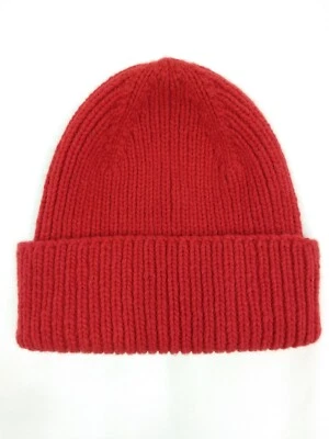 Sombrero de punto rojo escarlata para hombre talla XL, gorra de reloj tejida, gorro de pescador de lana merino Foto 1 de 4
