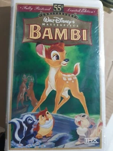 SEALED VHS Bambi: 55th Anniversary Disney's Masterpiece Collection LTD Edition - Picture 1 of 9