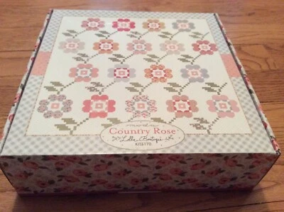 Moda Lella Boutique Country Rose Bloomers 被子织物图案套装全新最后一件! — 第 1/4 张图片