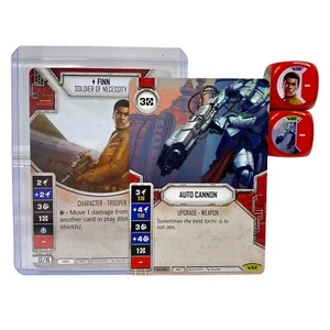 Star Wars Destiny #39 Finn Solider of Necessity #62 Auto Cannon Legacies w/ Die - Bild 1 von 4