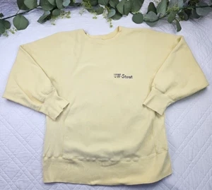 VTG Champion Reverse Weave Warm-Up UW-Stout Yellow Crewneck Size M Sweatshirt - Picture 1 of 10