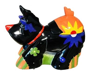 Adorable frasco de galletas vintage para perro escocés - Imagen 1 de 8
