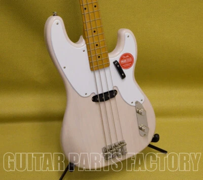 037-4500-501 Squier Classic Vibe Precision '50s Tele Bass Guitar White Blonde - Image 1 of 4
